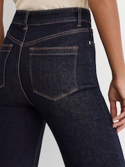 Reiss Dark Blue Andi High-Rise Bootcut Jeans - Image 4 of 7