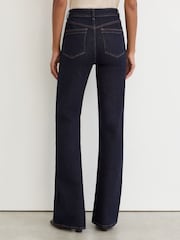 Reiss Dark Blue Andi High-Rise Bootcut Jeans - Image 5 of 7