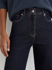 Reiss Dark Blue Andi High-Rise Bootcut Jeans - Image 6 of 7
