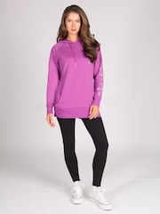 Pineapple Purple Longline Logo Hoodie - Image 3 of 5