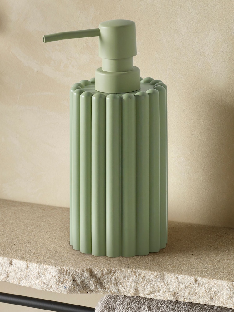 Sage Green Rib Soap Dispenser - Image 1 of 3