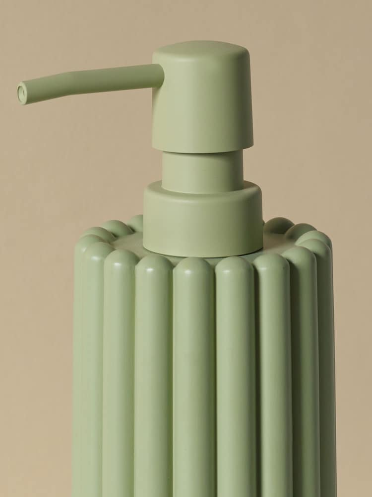 Sage Green Rib Soap Dispenser - Image 2 of 3