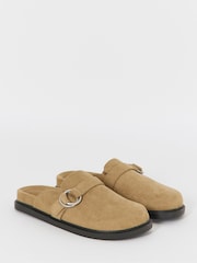 Simply Be Nude Wide Fit Buckle Detail Flat Mules - Image 2 of 4
