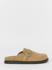 Simply Be Nude Wide Fit Buckle Detail Flat Mules - Image 3 of 4