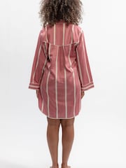Fable and Eve Pink Printed Stripe Nightshirt - Image 3 of 4