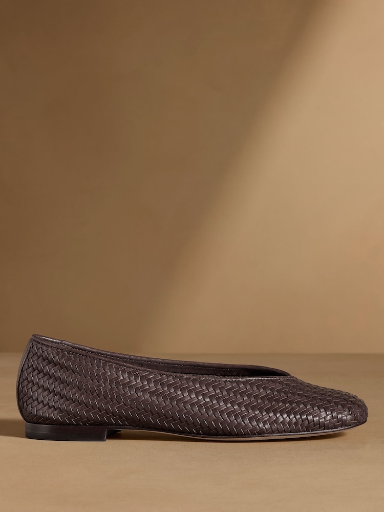 Braun - Russell & Bromley Porton gewebte Ballerinas - Bild 2 von 7 Braun - Russell & Bromley Porton gewebte Ballerinas - Bild 2 von 7