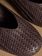 Braun - Russell & Bromley Porton gewebte Ballerinas - Bild 4 von 7