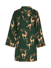 Fable and Eve Green Deer Print Nightshirt - Image 4 of 4