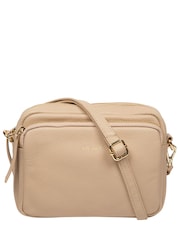 Natural - Bolso bandolera de piel 'Remi' de Pure Luxuries London - Imagen 3 de 6