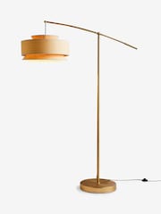 Clarke and Clarke Brass/Natural Loretta Floor Lamp - Image 4 of 4