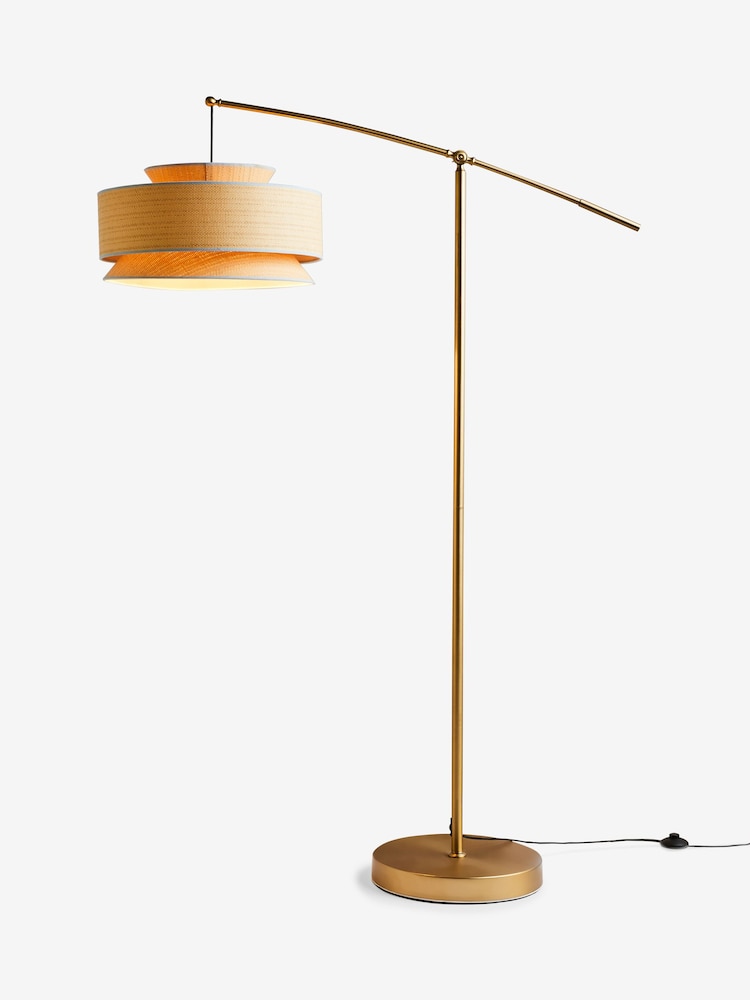 Clarke and Clarke Brass/Natural Loretta Floor Lamp - Image 4 of 4