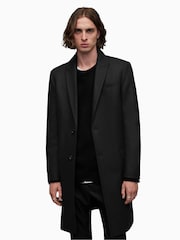 AllSaints Black Jemison Coat - Image 1 of 7