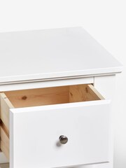 White Ashington Painted 2 Drawer Bedside Table - Image 4 of 4