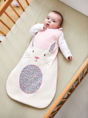 JoJo Maman Bébé Pink Bunny Appliqué 2.5 Tog Baby Sleeping Bag - Image 1 of 3