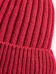 Red Knitted Pom Hat (3mths-10yrs) - Image 2 of 2