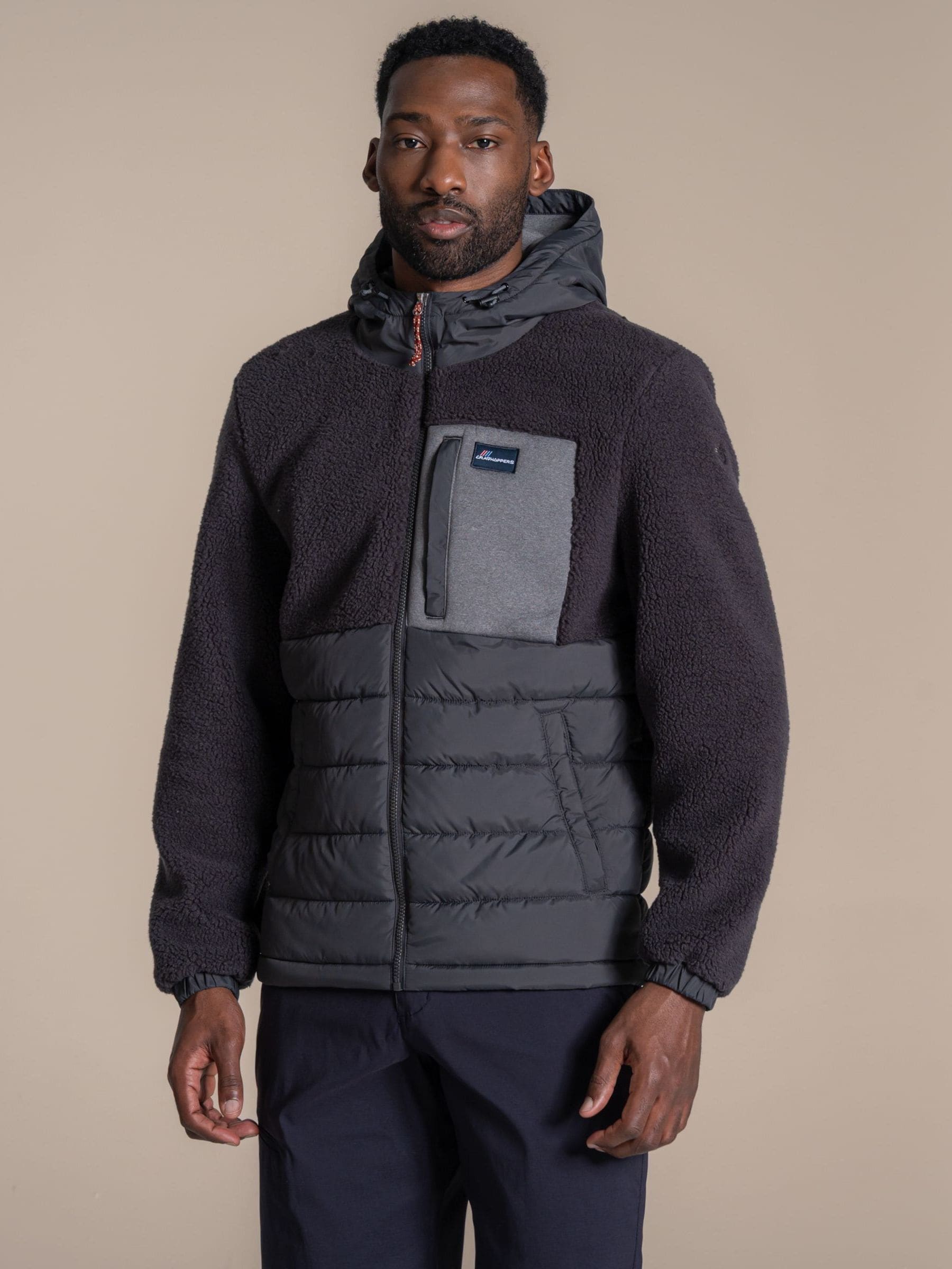 Craghoppers Men's Grey Jakob Hooded Hybrid Jacket Size: Xxl - Image 6