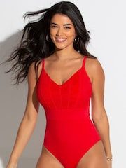 Pour Moi Red Tummy Control Swimsuit - Image 2 of 4