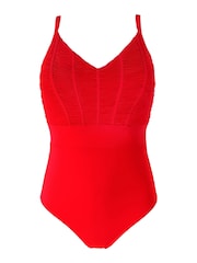 Pour Moi Red Tummy Control Swimsuit - Image 3 of 4