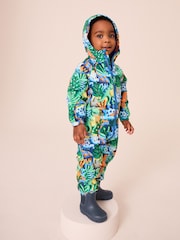 Green Waterproof Warm Padded Fleece Lined Puddlesuit (3mths-7yrs) - Image 2 of 9