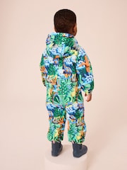 Green Waterproof Warm Padded Fleece Lined Puddlesuit (3mths-7yrs) - Image 3 of 9