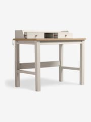 Cream Malvern Oak Effect Storage Desk - Image 7 of 9