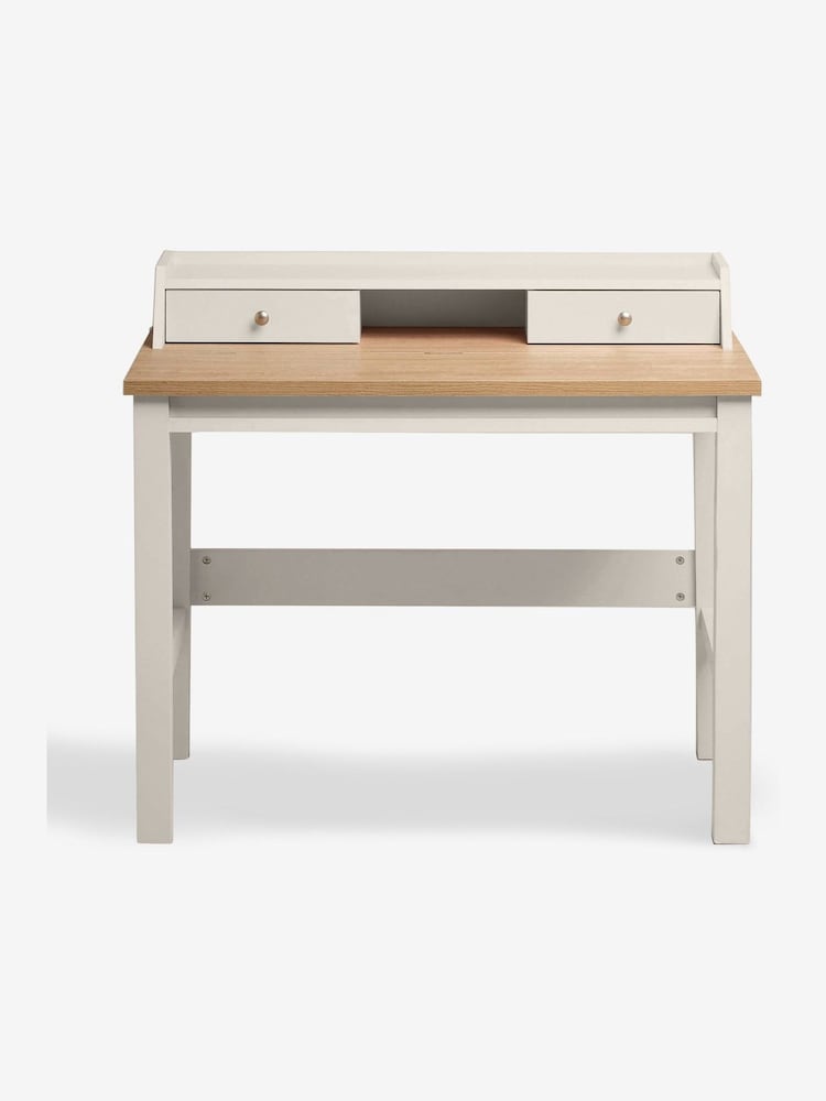 Cream Malvern Oak Effect Storage Desk - Image 8 of 8 Cream Malvern Oak Effect Storage Desk - Image 8 of 8