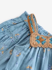 Teal Blue 100% Cotton Crochet Co-ord Set (3mths-7yrs) - Image 6 of 6