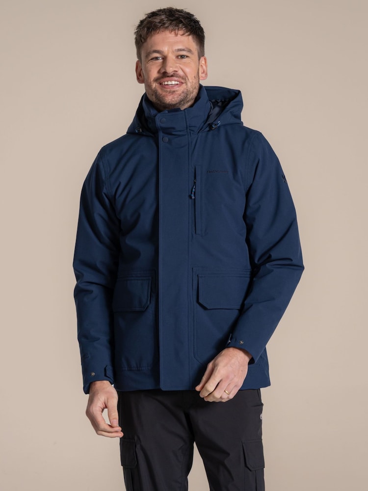 Blau - Craghoppers x National Trust Padley II isolierte, wasserdichte Jacke - Bild 1 von 6 Blau - Craghoppers x National Trust Padley II isolierte, wasserdichte Jacke - Bild 1 von 6