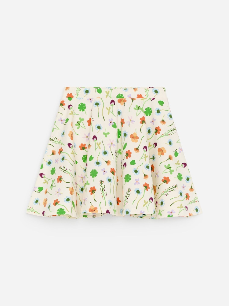 ARKET White Printed A-Line Skirt - Image 1 of 2 ARKET White Printed A-Line Skirt - Image 1 of 2