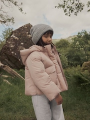 Pink Shower Resistant Crop Padded Coat (2-16yrs) - Image 2 of 6