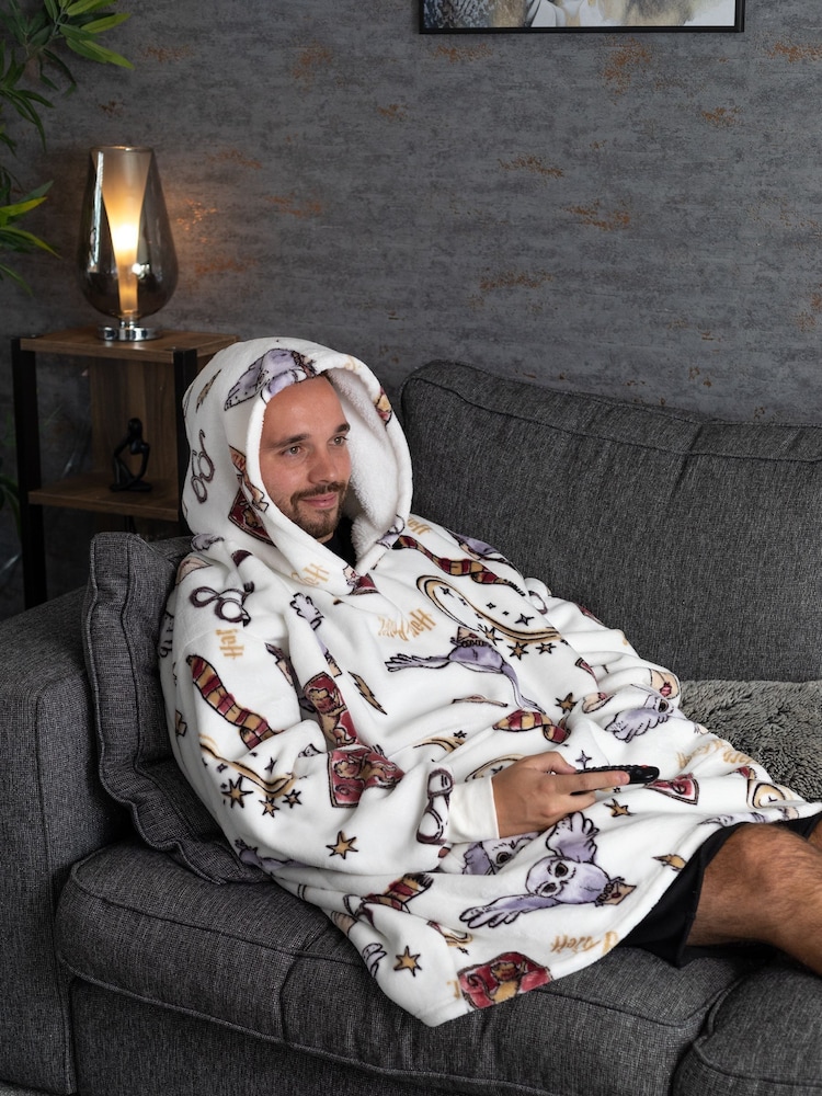 Vanilla Underground White Harry Potter Adult Blanket Hoodie - Image 2 of 7