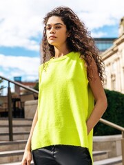 Roman Green Plain Crew Neck Knitted Vest - Image 1 of 5