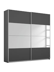 Rauch Dark Grey Cameron Wood and Mirror Sliding Semi 1.8m Sliding Fitted Wardrobe - Image 2 of 2