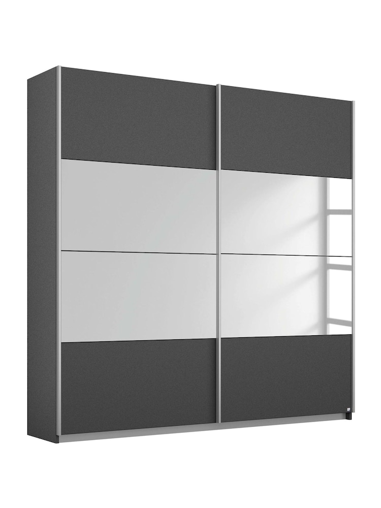 Rauch Dark Grey Cameron Wood and Mirror Sliding Semi 1.8m Sliding Fitted Wardrobe - Image 2 of 2