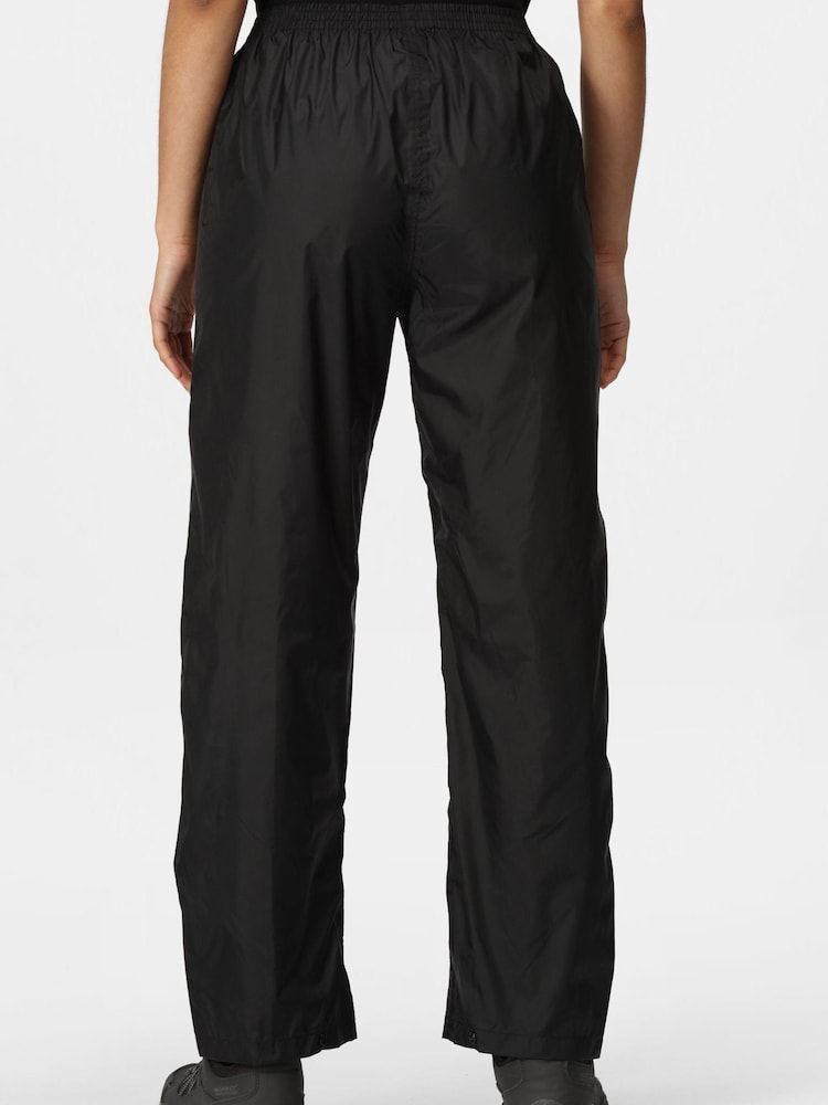 Noir - Surpantalon imperméable Regatta Pack It femme - Image 2 of 11
