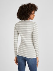 JoJo Maman Bébé Ribbed Maternity & Nursing Jersey Top - Image 2 of 5