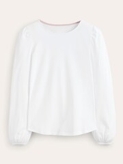 Boden White Supersoft Long Sleeve Top - Image 5 of 5