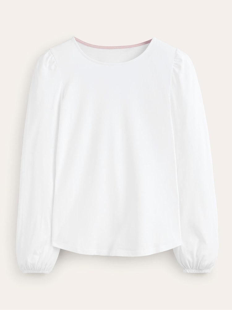 Boden White Supersoft Long Sleeve Top - Image 5 of 5 Boden White Supersoft Long Sleeve Top - Image 5 of 5
