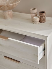 White Bronx Oak Effect 4 Drawer Chest of Drawers - Image 4 of 9