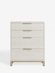 White Bronx Oak Effect 4 Drawer Chest of Drawers - Image 5 of 9