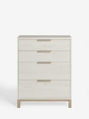 White Bronx Oak Effect 4 Drawer Chest of Drawers - Image 8 of 9