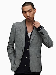 AllSaints Grey Kingly Blazer - Image 1 of 6