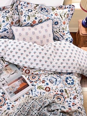 Joules Blue Festival Flowers Reversible Duvet Cover and Pillowcase Set - Image 2 of 5