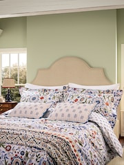 Joules Blue Festival Flowers Reversible Duvet Cover and Pillowcase Set - Image 4 of 5