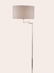 Laura Ashley Chrome Marlowe Polished Nickel Swing Arm Floor Lamp - Image 3 of 5