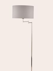 Laura Ashley Chrome Marlowe Polished Nickel Swing Arm Floor Lamp - Image 4 of 5