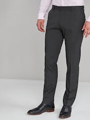Charcoal Grey Slim Fit Stretch Smart Trousers - Image 1 of 4