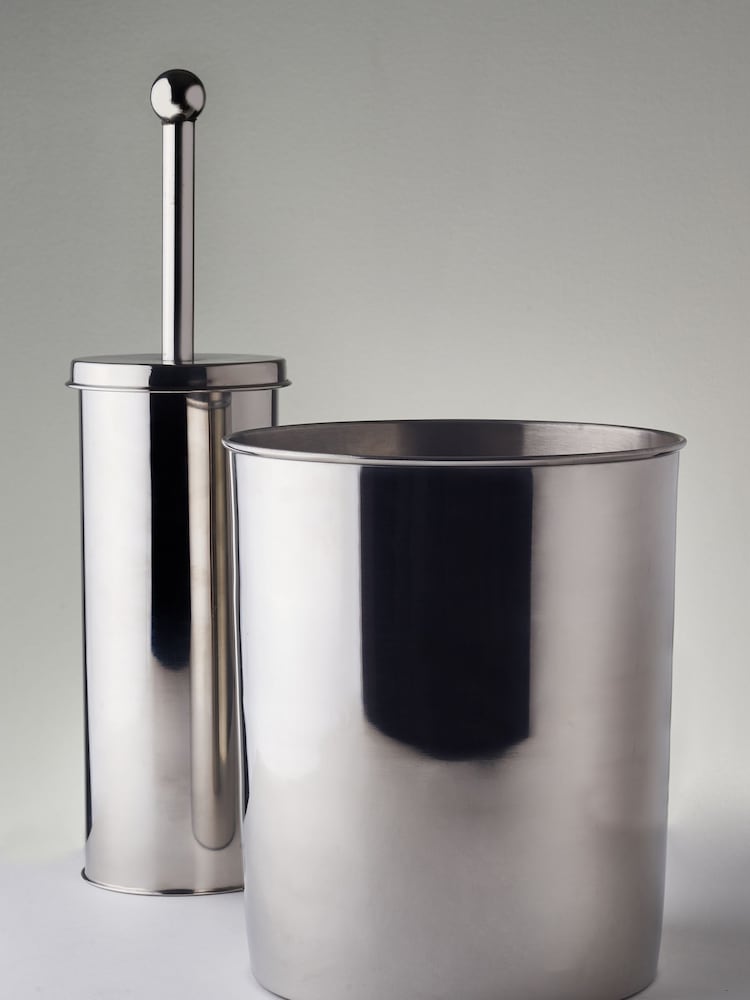 Our House Chrome Toilet Brush And Bin Set - Image 2 of 4