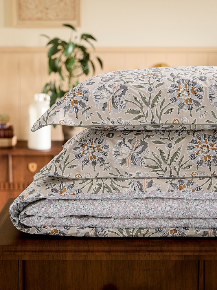 Joules Green Provence Floral Reversible Duvet Cover and Pillowcase Set - Image 5 of 5 Joules Green Provence Floral Reversible Duvet Cover and Pillowcase Set - Image 5 of 5