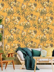 Woodchip & Magnolia Yellow Zen Wallpaper - Image 1 of 4